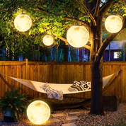 Moon-Shaped Outdoor Lamp - Weatherproof LED Garden Light Fixture for Enchanting Illumination-2