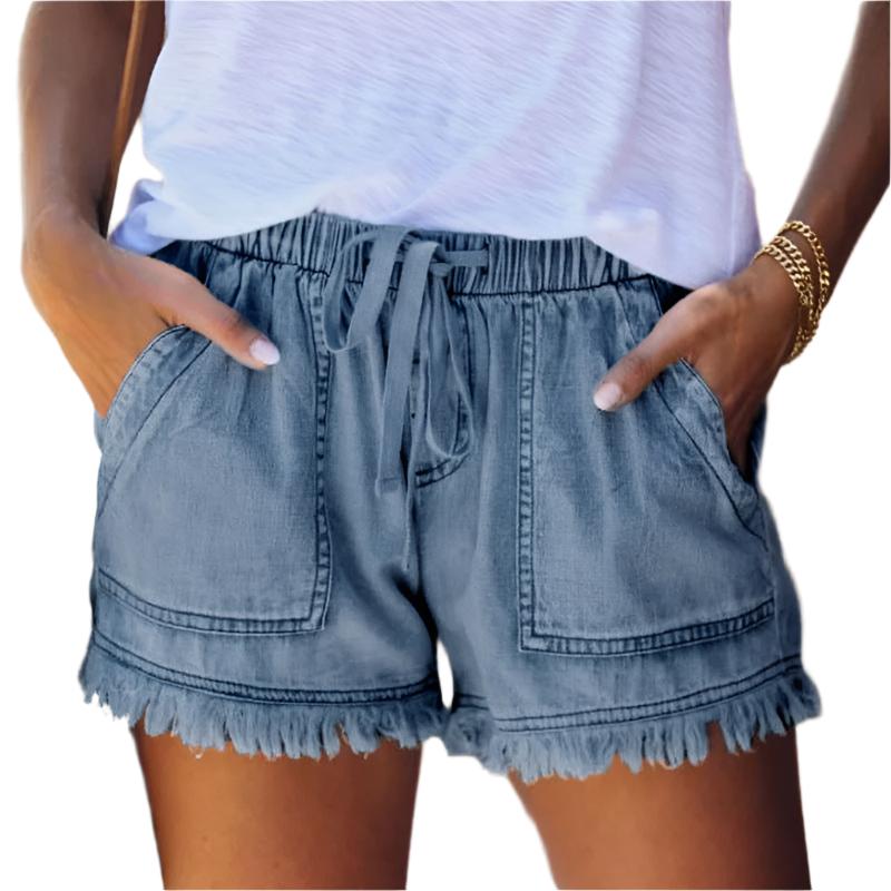 Melissa - Trendy Versatile Styling High-Waist Denim Shorts