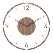 Modern minimalist wall clock with wooden frame