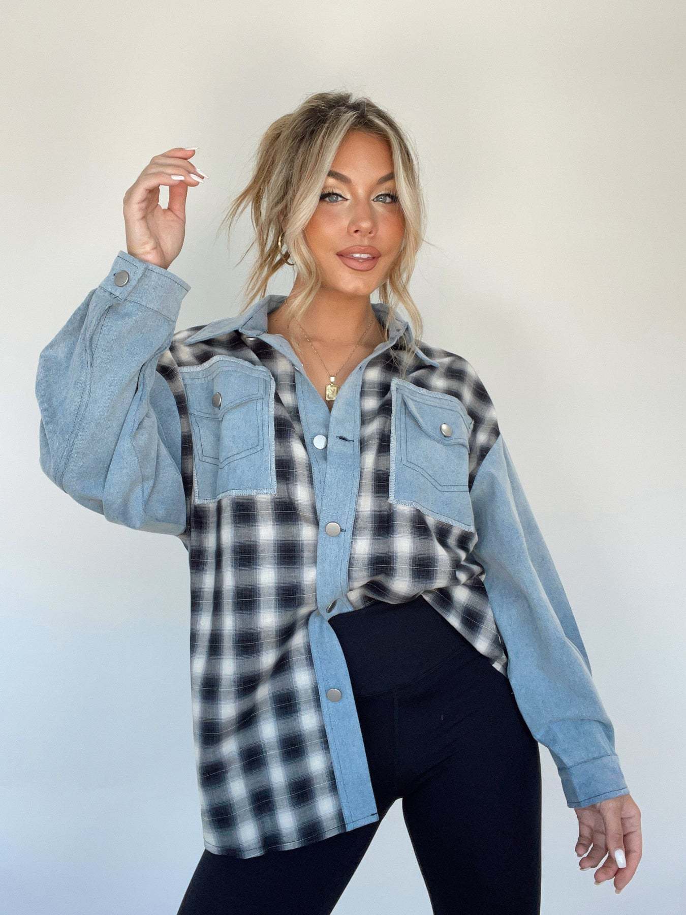 Lily| Stylish Oversize Retro Denim Shirt