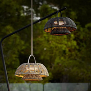 Eco-Friendly Bamboo Outdoor Lamp - Weather-Resistant LED Light Fixture-6