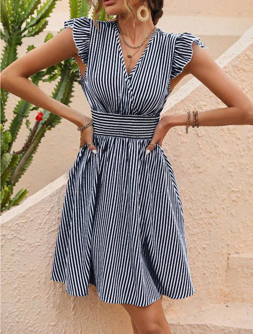 Madison | Striped Chic Midi Summerdress