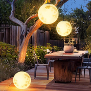 Moon-Shaped Outdoor Lamp - Weatherproof LED Garden Light Fixture for Enchanting Illumination-4