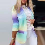 Jovey | Elegant Printed Shawl Collar Blazer