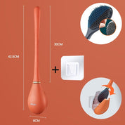 Wall -mounted silicone toilet brush with ergonomic handle