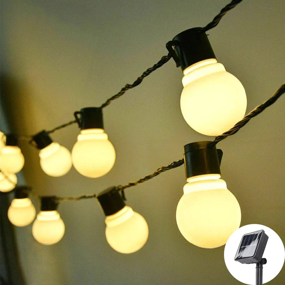 GlowBeam | Solar LED String Lights for Garden and Patio Lighting