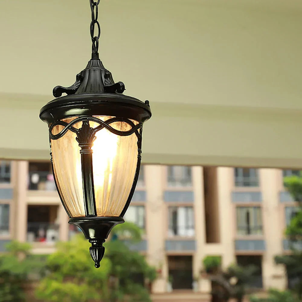  Retro Outdoor Hanging Lamp – Waterproof LED Fairy Light Wreath for Garden and Patio – Enchanting Outdoor Light Fixture-1