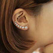 Lustre | Shiny Silver Earrings