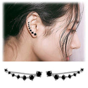 Lustre | Shiny Silver Earrings