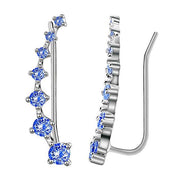 Lustre | Shiny Silver Earrings