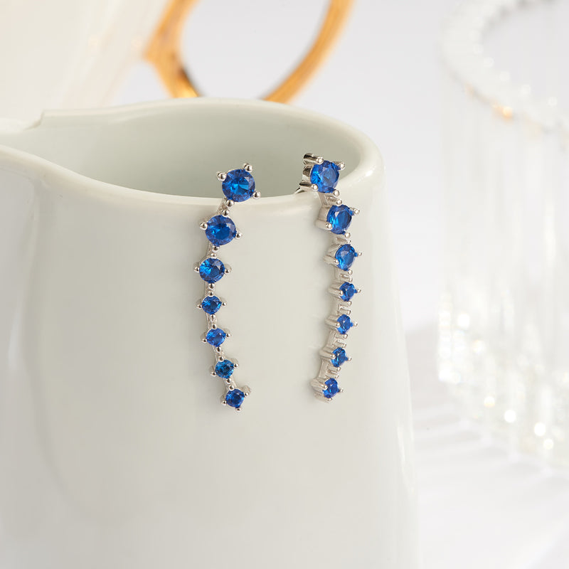 Lustre | Shiny Silver Earrings
