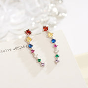 Lustre | Shiny Silver Earrings