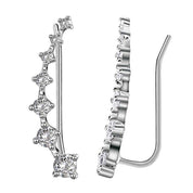 Lustre | Shiny Silver Earrings