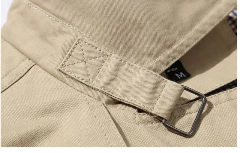 2023 Business Windbreaker for Men Long Coats Pure Cotton - Alexander