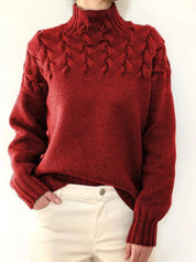 Knitted turtleneck sweater women - Paloma