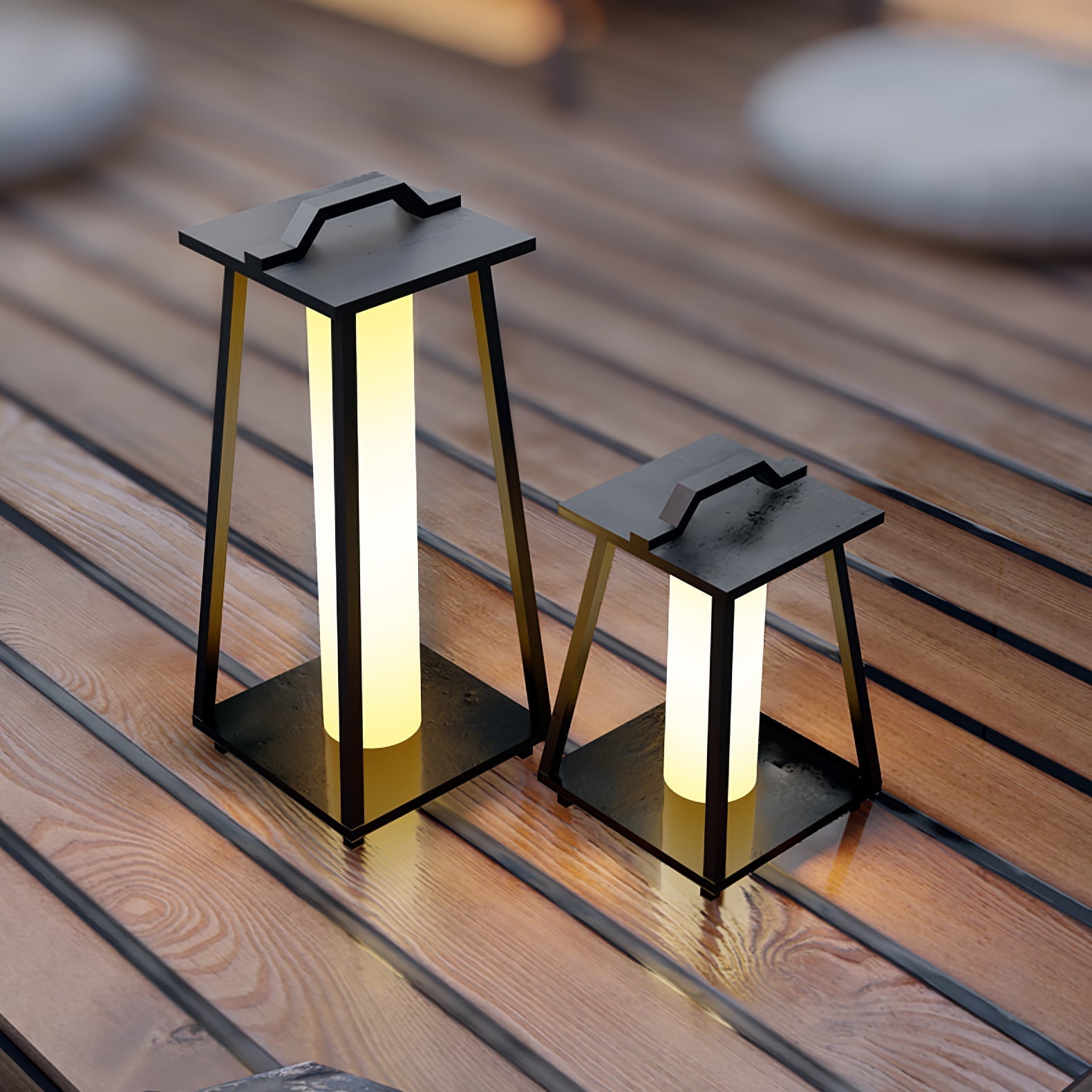 Roam Portable Outdoor Light - Durable Stainless Steel Garden Lights with Warm Acrylic Shade-1