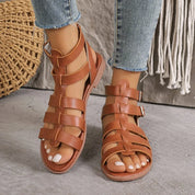 Ava | Elegant Women's Sandals Brown White