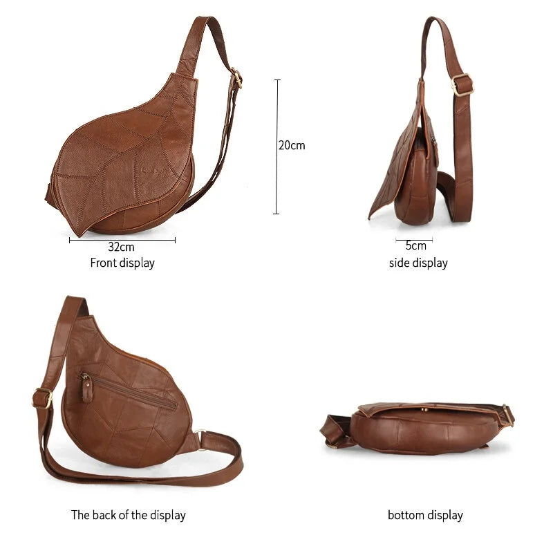 Mila | Unique Leaf-Shaped Sling Bag for Everyday Use