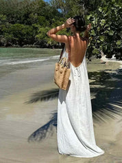 Lily | Loose Backless Sling Long Dress