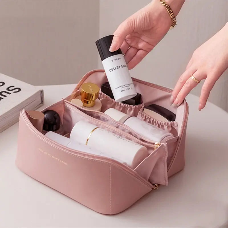 Hadlee | Women's Multifunctional PU Leather Cosmetic Makeup Bag