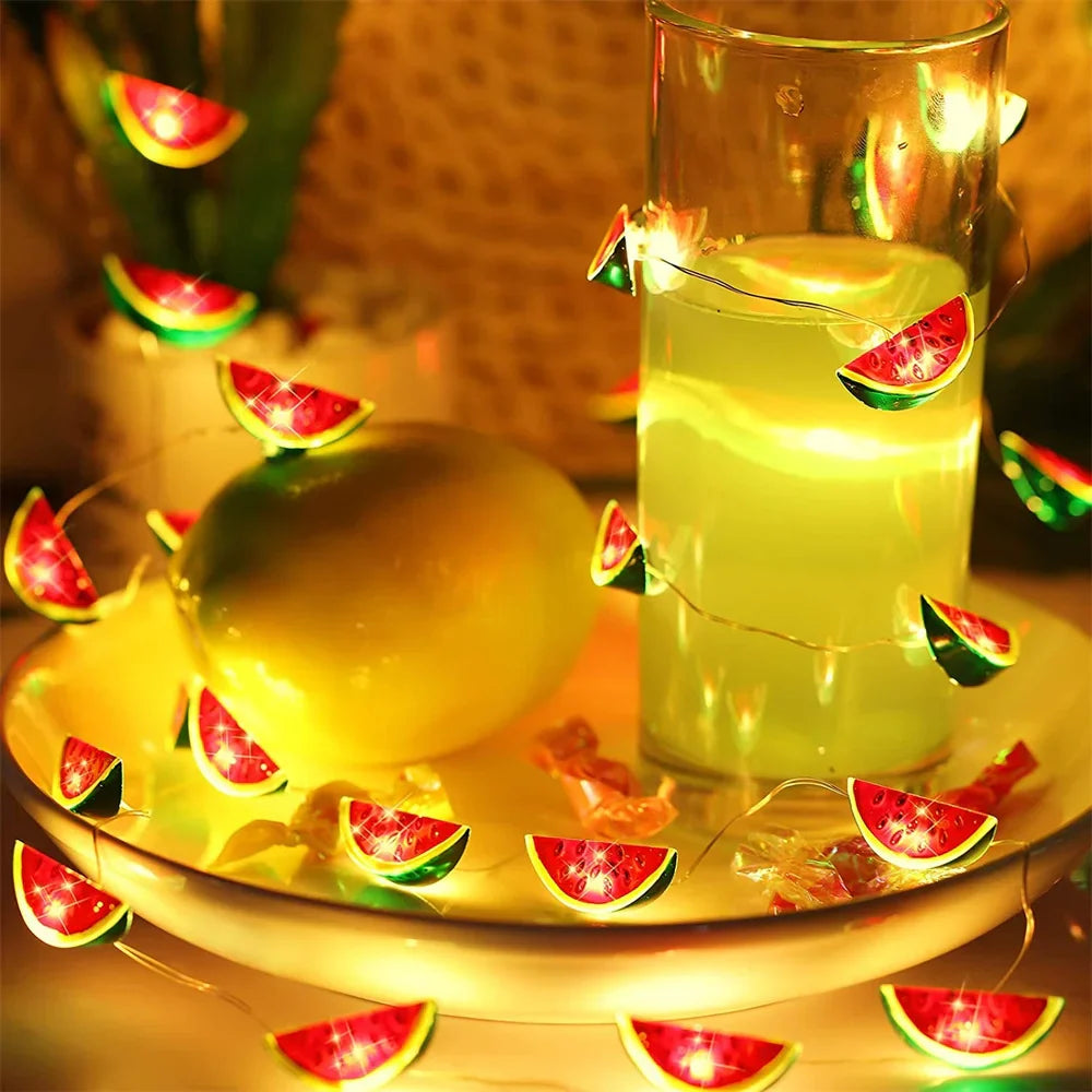 Watermelon String Lights - 20 LED Outdoor Party Lights for Summer Decor-5