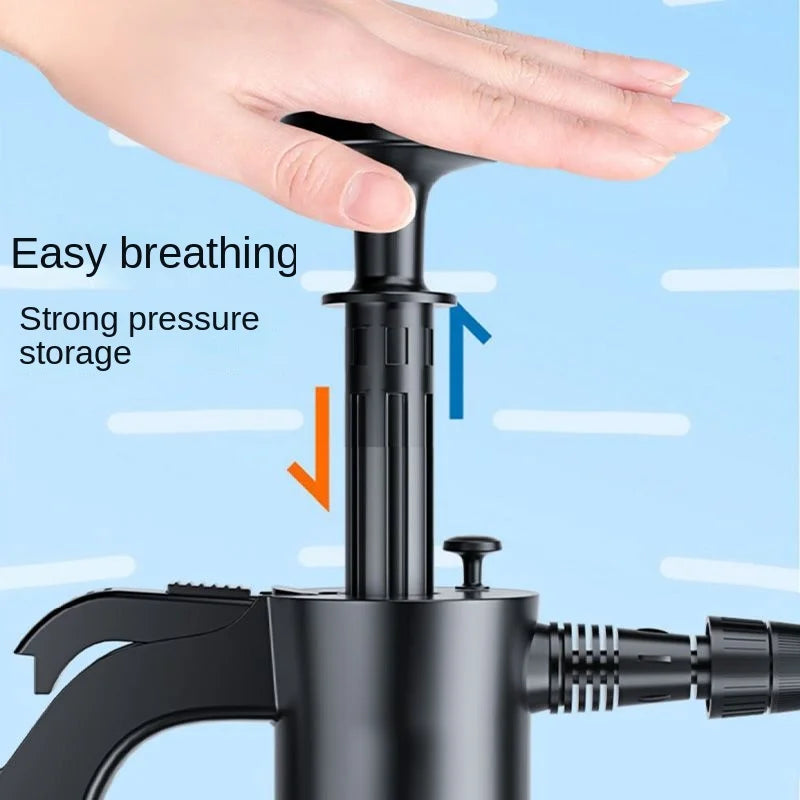 Pressed shoe spray with a free double nozzle