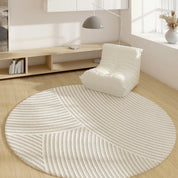 Modern geometric round rug