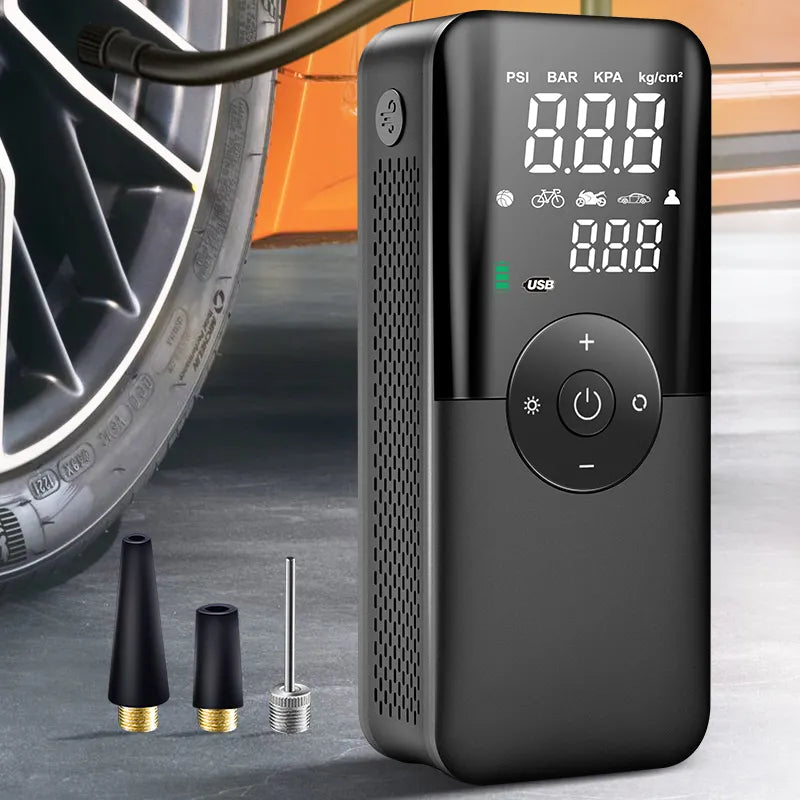 Portable rechargeable digital air compressor