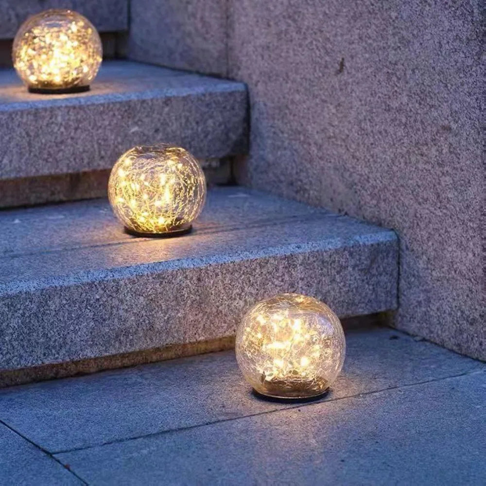 Elegant Solar Garden Lamp - Automatic Outdoor Lights with Crystal Design-2