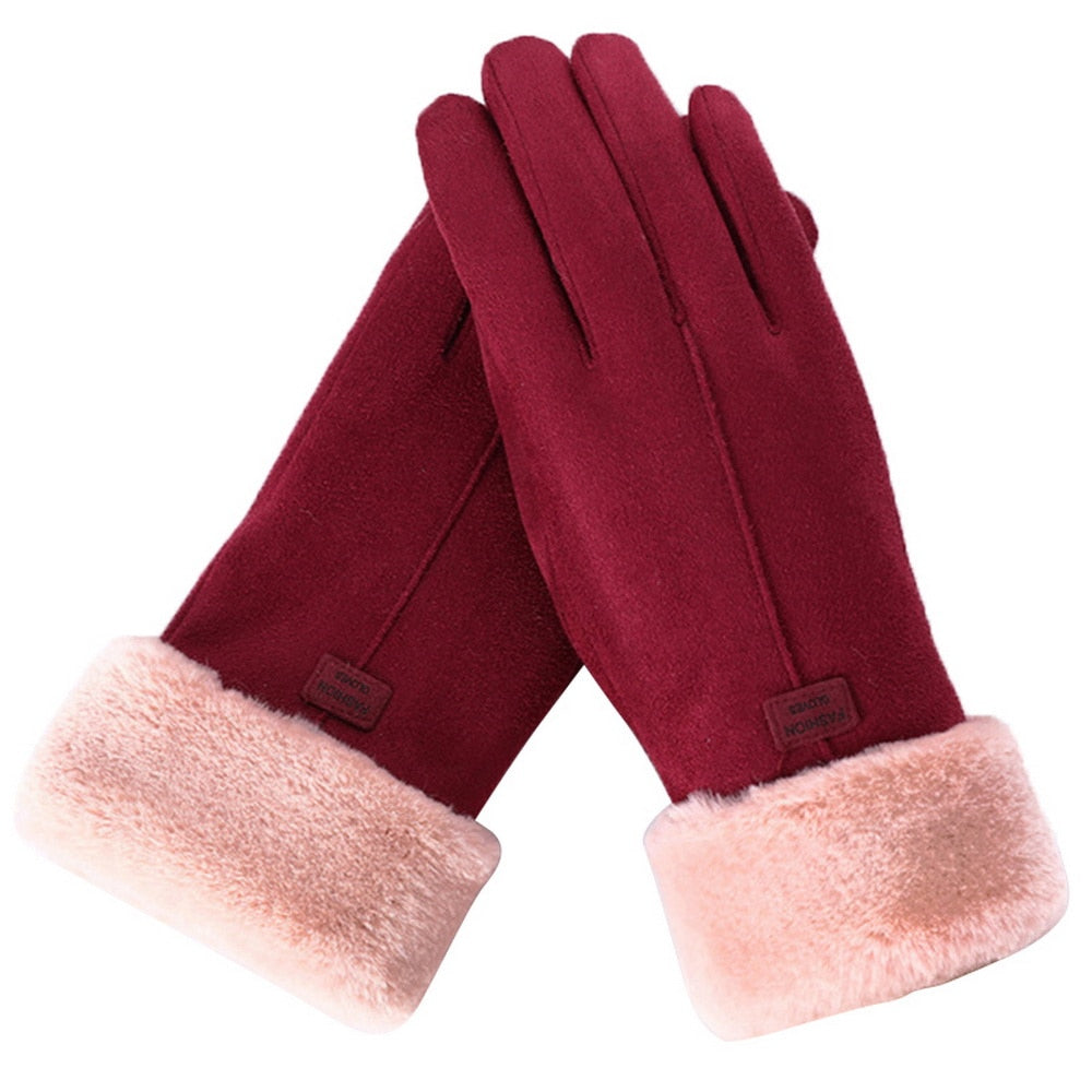Ava | Cozy & Stylish Furry Winter Gloves