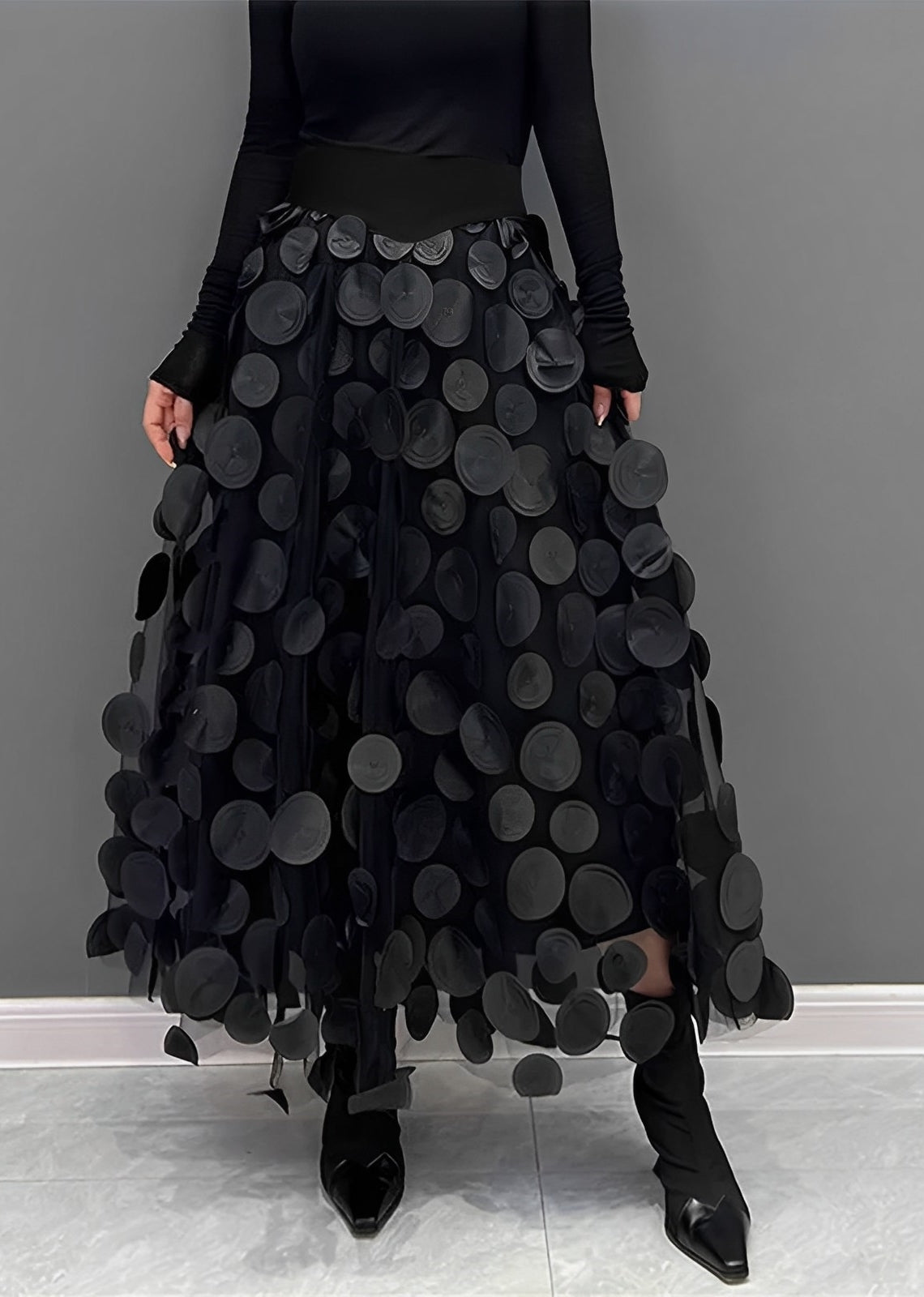 Lauren | Black Polka Dot Skirt