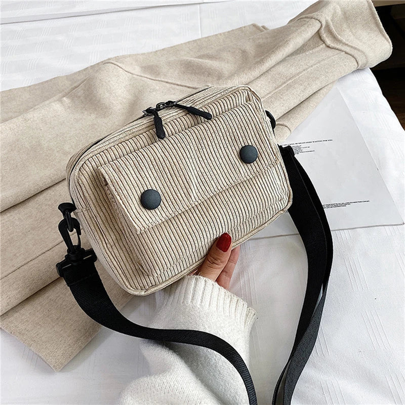 Kayla | Compact Corduroy Crossbody Bag