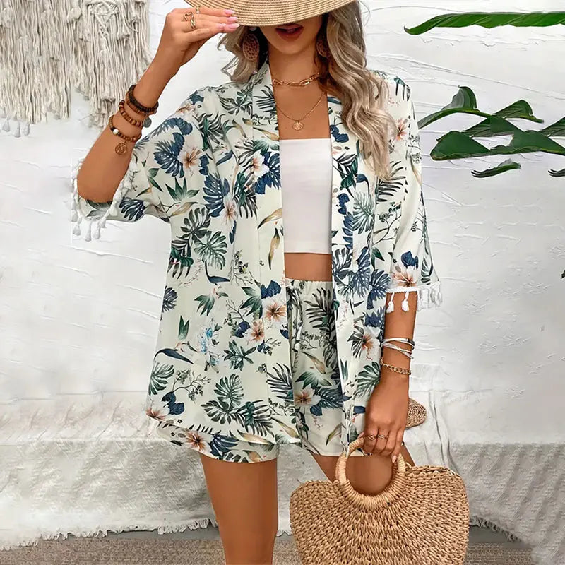 Dianella | Flower Printed Summer Set for Women