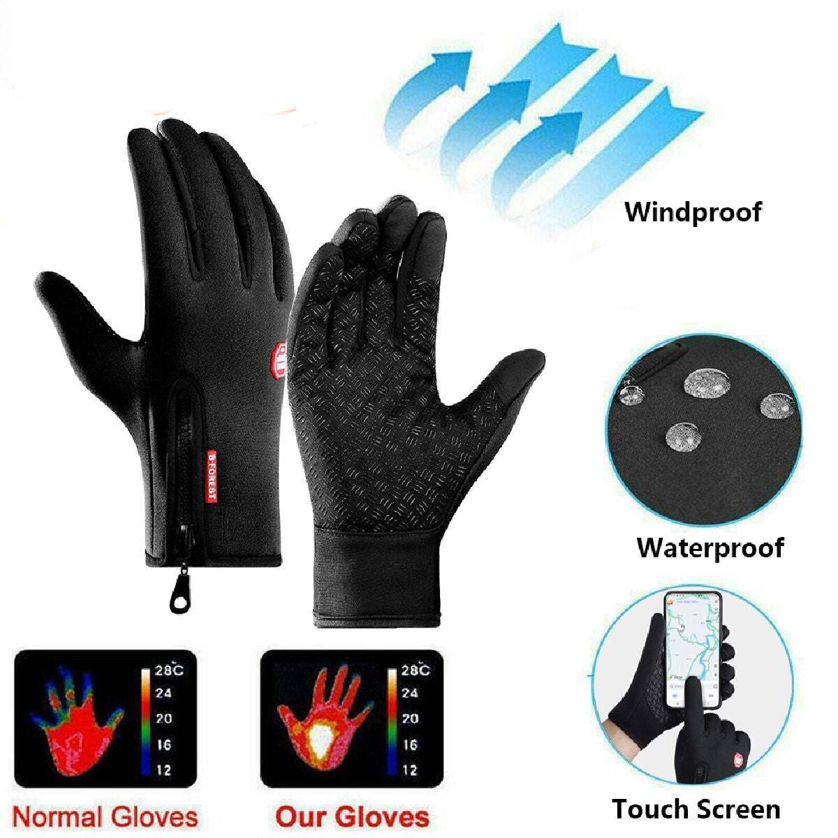 FrostGuard | Waterproof & Windproof Thermal Touchscreen Gloves (Unisex)