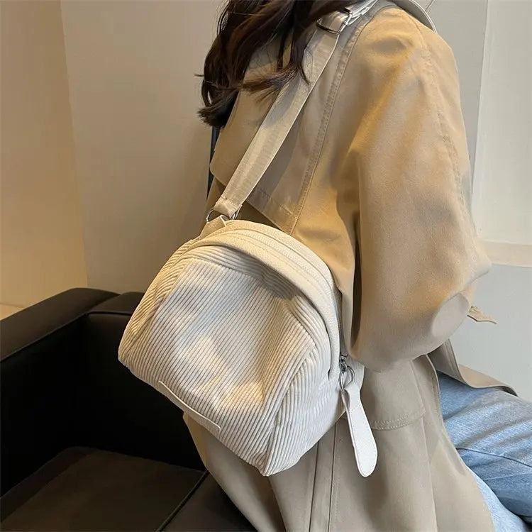 Rachel | Casual Everyday Corduroy Crossbody Bag