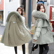 TILDA | Lined winter jacket with removable fur collar and hood