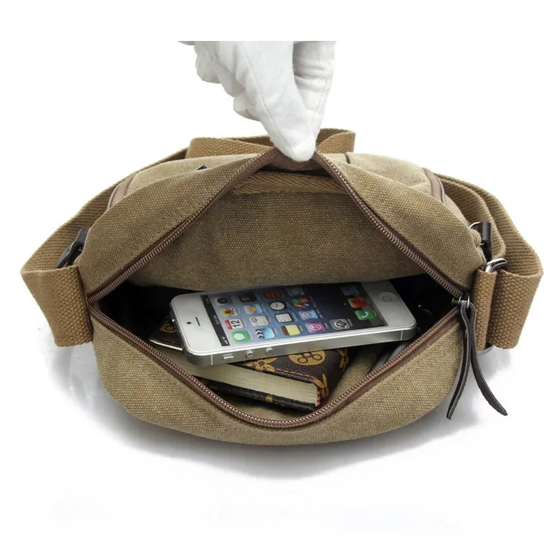Eddie | Canvas Compact Crossbody Shoulder Bag