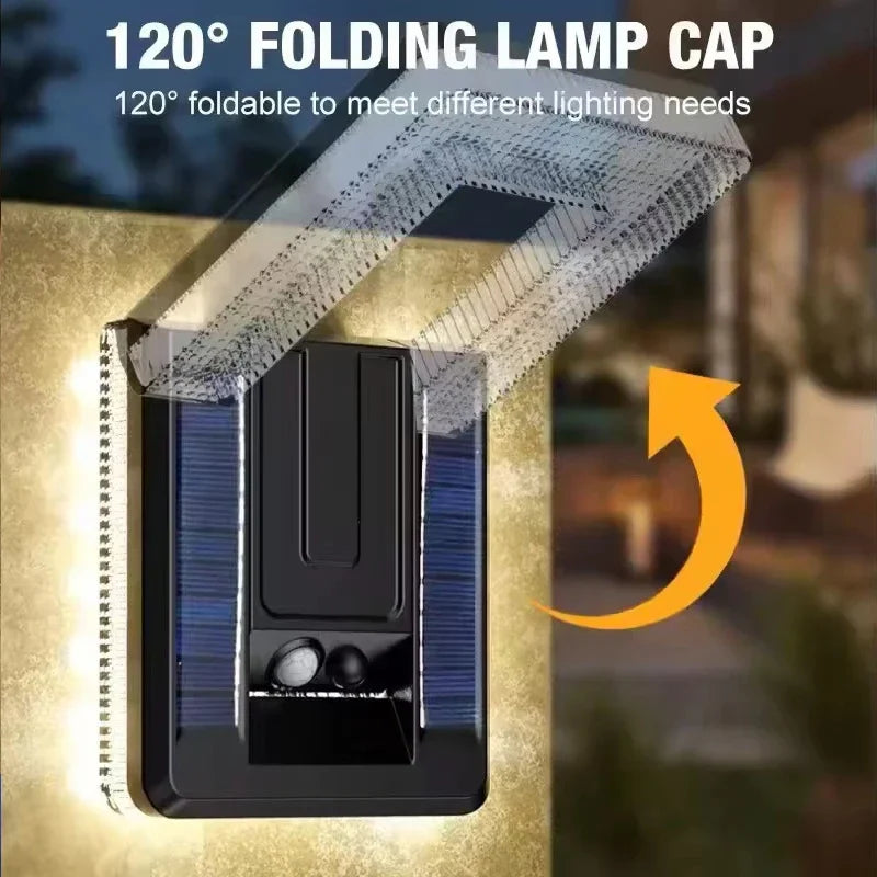 Solar Wall Lights Outdoor - Motion Sensor LED Light, Waterproof & Adjustable 120°-1