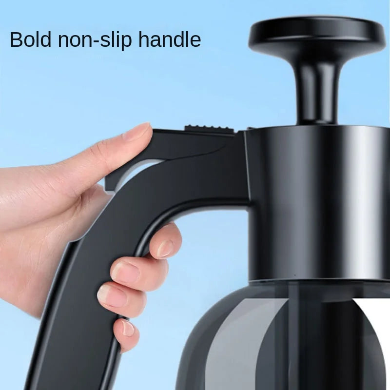 Pressed shoe spray with a free double nozzle