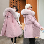 TILDA | Lined winter jacket with removable fur collar and hood