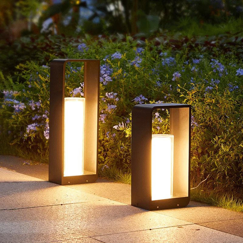 Modern Stainless Steel Solar Garden Lights - Waterproof Outdoor Light Fixtures-2