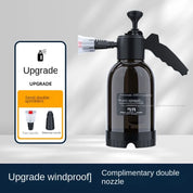 Pressed shoe spray with a free double nozzle