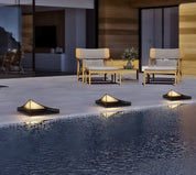 Modern Semi-Pyramid Solar Lights Outdoor with Intelligent Sensor & IP65 Waterproof-4
