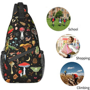 Via | Mushroom Pattern Sling Bag with Multiple Pockets