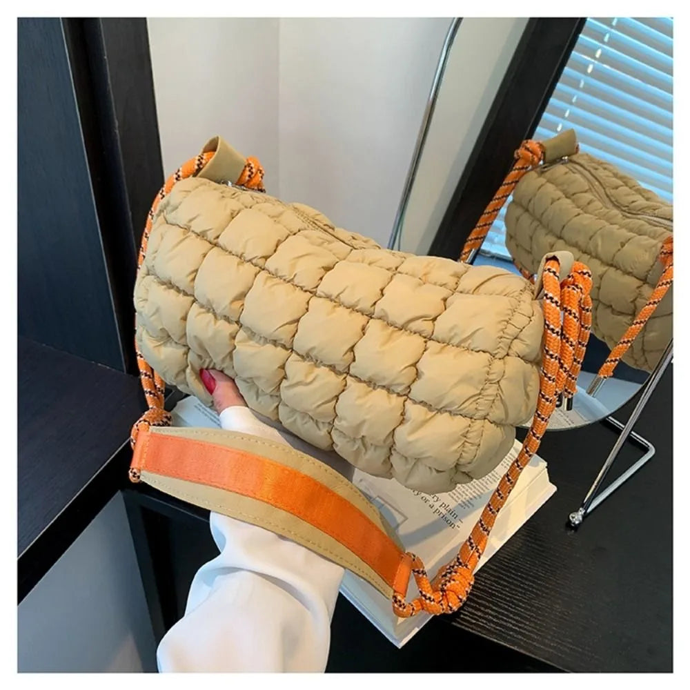 Ollie | Quilted Nylon Crossbody Messenger Travel Bag