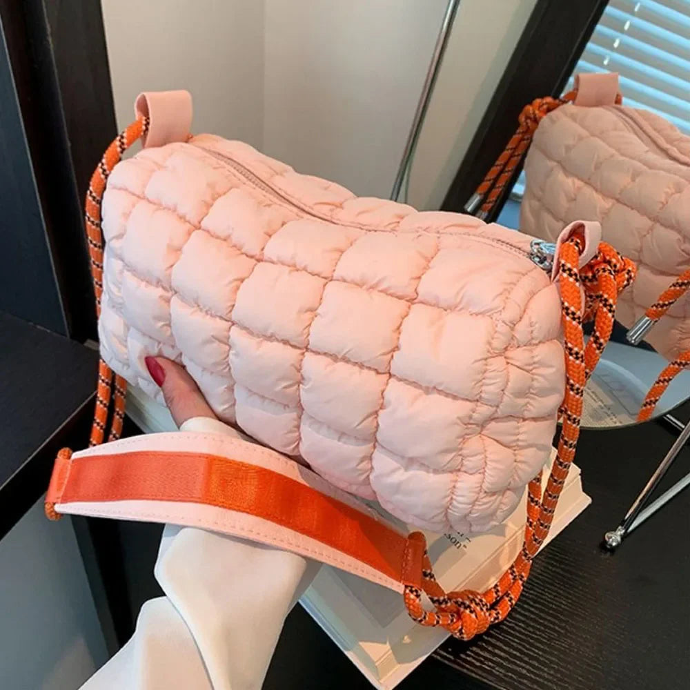 Ollie | Quilted Nylon Crossbody Messenger Travel Bag