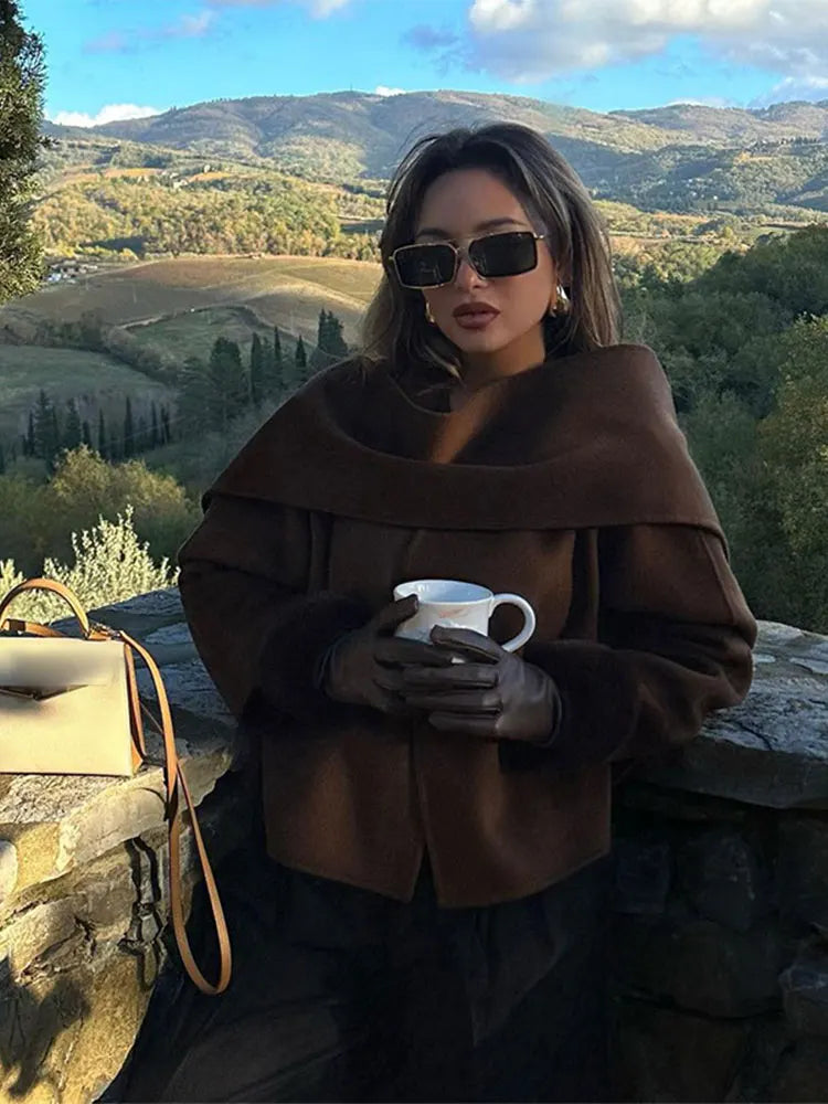 RUTH | Stylish wool jacket with scarf