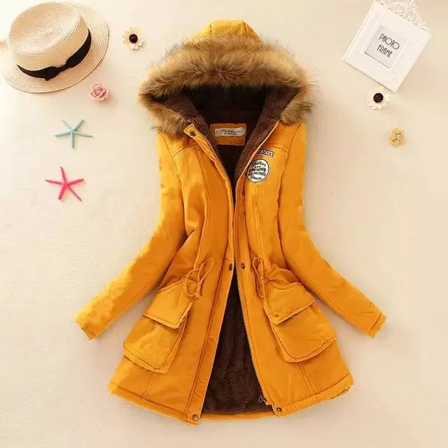 HILDE | Warm Lined Winter Jacket with Hood for Women
