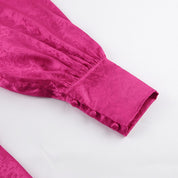 Ava | Delightful Satin Dress with Puff Sleeves