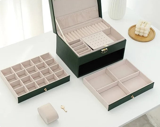 LuxeVault | Triple Layer Jewelry Organizer
